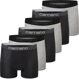 Camano Herren Boxershort 6er Pack mit Stretch-Logobund, Gr. M,