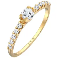 Elli PREMIUM Topas Solitär Verlobung 375er Gelbgold 58 Damen
