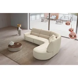 Egoitaliano Eckcouch Leder 3-1 Garnitur Beige
