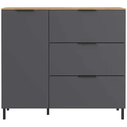 Wohnzimmer Kommode modern 3 Schubladen 1 Tür Soft Close