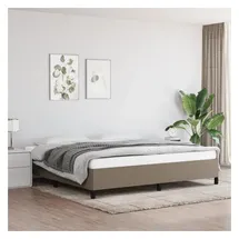 vidaXL Bettgestell 200 x 200 cm Taupe