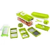 Küchen- Und Kochzubehör, Genius Nicer Dicer Smart (12-teilig) In Grün - Gemüseschneider Für Würfel, Stifte, Scheiben, Streifen Und Spalten - Salatschneider, Mandolinenschneider Für Gurken