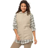 Jack Wolfskin Damen High Curl Long Weste (Größe XS, beige)