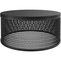Mirjan24 Couchtisch, Schwarz, Rund,Rund, 58x28x58 cm, Wohnzimmer, Wohnzimmertische, Couchtische