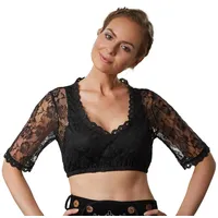 Tectake Dirndlbluse Resi schwarz M