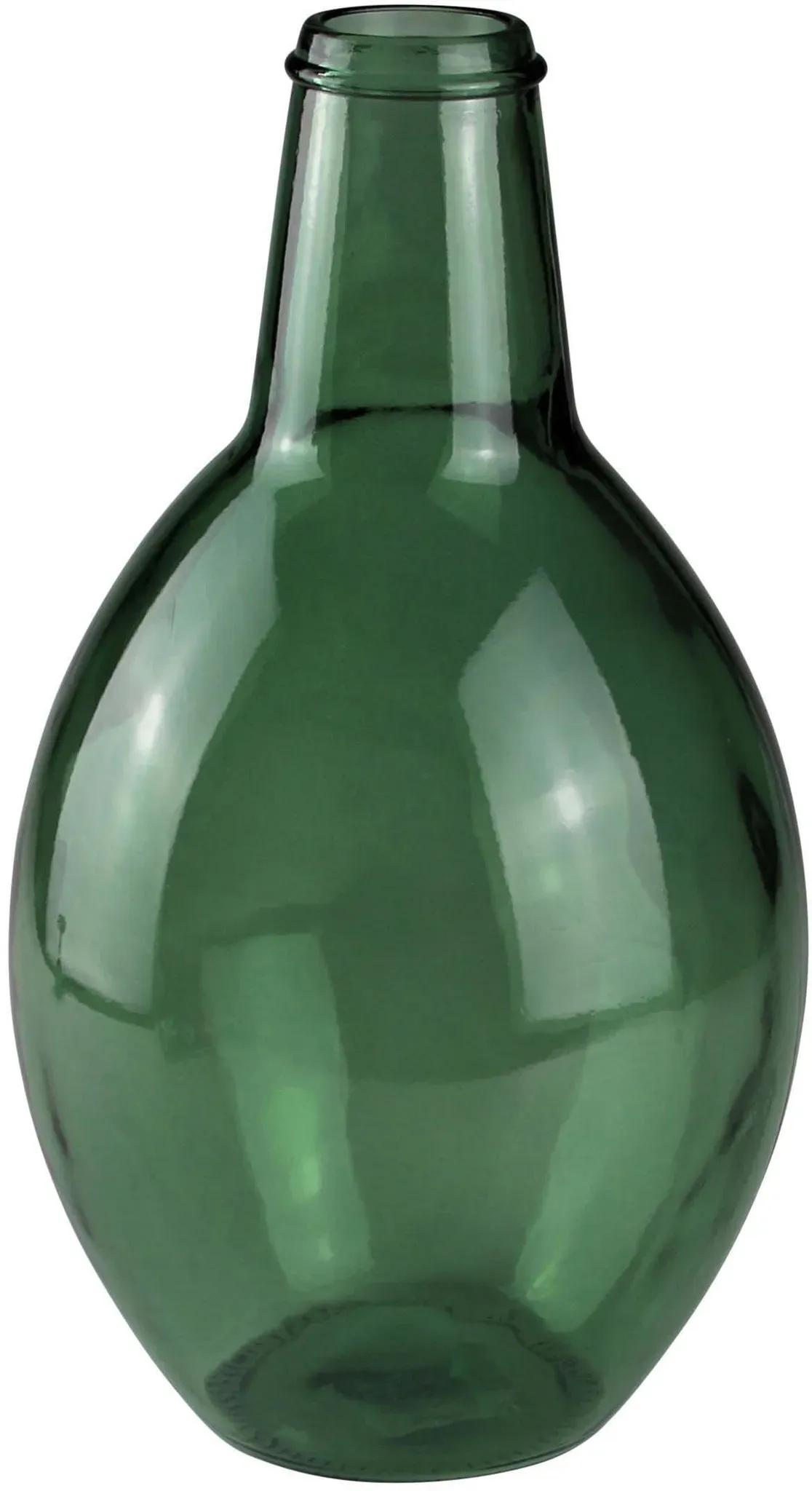 Bodenvase AM DESIGN, grün, B:20cm H:38cm T:20cm, Glas, Vasen, mundgelasen, Höhe 38 cm