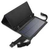 OBEST 10W Faltbares Solarpanel, Tragbares Solar Ladegerät mit USB Anschluss, Wasserdicht Solarpanel Drahtlos für Smartphones, Outdoor Aktivitäten, Reisen, Camping und Garten, Faltbares Solarladegerä