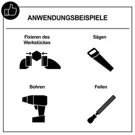 SCHEPPACH Schraubstock Metall schwarz