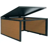 Proregal Mährobotergarage XL mit klappbarem Dach 35x60x70 cm Braun