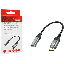 Equip DisplayPort-auf-HDMI-Adapter 1.4 0,15 m Grau