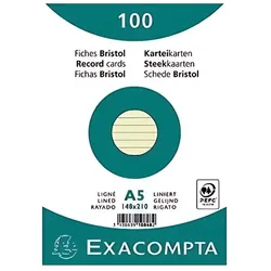 Exacompta Karteikarten Liniert 105x148 Grün