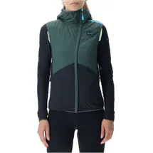 Uyn Crossover Full-Zip Fahrradweste Damen deep forest/black/pale lime L