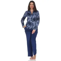 Normann Relaxanzug Normann Damen Frottee Hausanzug / Freizeitanzug - auch in Übergröße blau 40-42