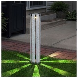 ETC Shop Solar Gartenlampe für Außen Solarleuchten für den Balkon Solarlampe Erdspieß, Fackel, LED Akku, DxH 7 x 46 cm