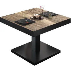 BM | Bistro Loungetisch | B:T:H 60 x 60 x 41 cm | Sheesham / Schwarz