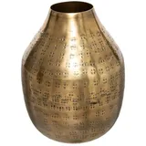 Atmosphera Vase Oasis Goldfarbenes Gehämmertes Metall H15cm - Model 3