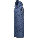 Ragwear Steppweste Suminka Vest Wasserdichte, lange Damen Winterweste blau XL (42)