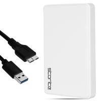 Storite Externe Festplatte 200 GB HDD USB3.0 Ultrafast Slim Datensicherung Speichererweiterung – Tragbare Festplatte kompatibel für Mac, Laptop, PC, Xbox, Xbox One, PS4 (Weiß)