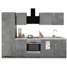 WIHO KÜCHEN Küchenzeile Cali 280 cm grau