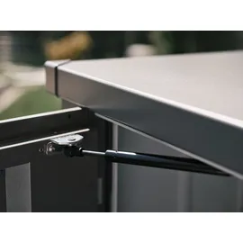 Biohort Terrassenschrank Romeo M 132 x 57 x 181 cm Quarzgrau-Metallic