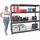 Proregal Schwerlastregal Metall 180x200x60cm schwarz 4 Spanplatten-Ebenen 8mm Fachlast 500kg