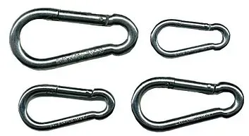 Feuerwehrkarabiner 40-100mm verzinkt oder Edelstahl (Größe: 100mm verzinkt)