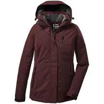 KILLTEC Damen Funktionsjacke/Winterjacke mit abzippbarer Kapuze KOW 140 WMN JCKT, dunkelweinrot, 54, 37411-000
