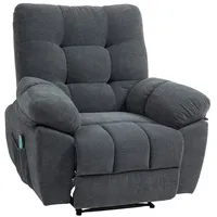 Homcom Relaxsessel Fernsehsessel mit Liegefunktion Massagesessel mit Vibration, Heizung,
