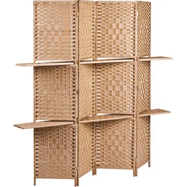 Beliani Raumteiler Trafoi Braun 158 cm 170 cm