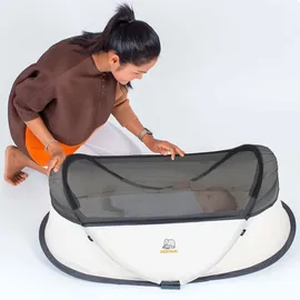 Deryan Pop-up-Reisebett mit Moskitonetz Infant BabyBox - Campingbett - Creme