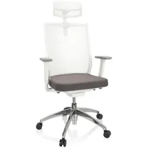 HJH Office Aspen White Pro Netzstoff Grau