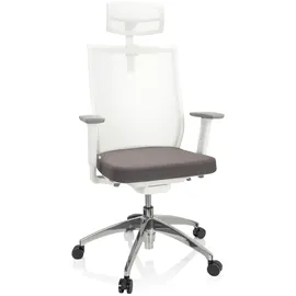HJH Office Aspen White Pro Netzstoff Grau