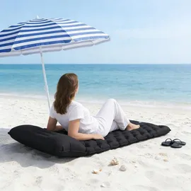Sekey 2er Set Isomatte Selbstaufblasend 200 X 70 cm mit Kissen, Camping Schlafmatte Für Camping, Wandern Und Reisen – Schwarz