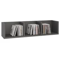 CARO-Möbel Cd/Dvd-, grau, Holzwerkstoff, Mode, 75x18x18 cm, Wohnzimmer, Regale,