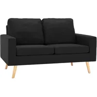 vidaXL 2-Sitzer-Sofa Schwarz Stoff Modell 3