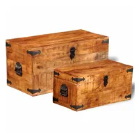VidaXL 2-tlg. Truhen-Set Raues Mangoholz