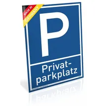 Dreifke Schild Privat Parkplatz 20 x 30 cm Blau