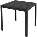 Mojawo Gartentisch 90 x 90 x 74 cm Anthrazit/Schwarz