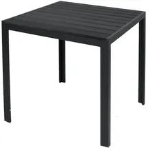 Mojawo Gartentisch 90 x 90 x 74 cm Anthrazit/Schwarz