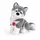 Trudi Husky Marcus Hund Plüschtier Spiel, Weihnachts- und Geburtstagsgeschenk | 18x26x20cm Grosse M | Klassische Plüschhunde | Modell 22272
