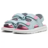 Puma Evolve PS Slide Sandal, Turquoise Surf-Fast Pink White, 28