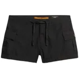 Superdry Damen. Cargo Hot Shorts Schwarz, 36 - XS