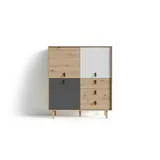 byLIVING Highboard Bill / braun | Maße cm B: 120 H: 135