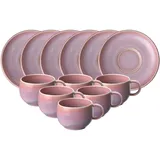 like. by Villeroy & Boch Perlemor Coral Espressotasse mit Untertassen 60 ml 6er Set - DS