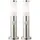 ETC Shop Außenleuchte Edelstahl 12,7x45 cm 2er Set silber