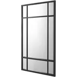 [en.casa] Wandspiegel, Schwarz, Glas, rechteckig 60x90x1.8 cm,