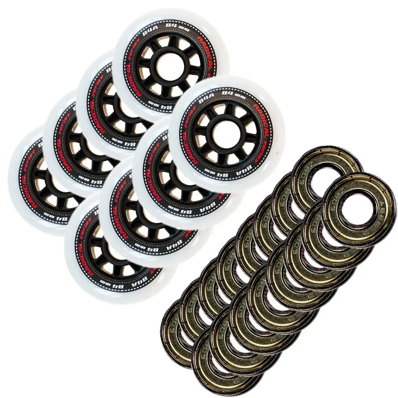 Inline-Räder Tempish Radical 84 mm 84A 8er-Pack + ABEC 9 16er-Pack