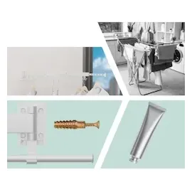 Relaxdays Wandtrockner 1,27 m weiß