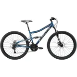 Bikestar Fully Mountainbike 27,5 Zoll 17 Zoll Rahmen 21 Gang Shimano Schaltung, Scheibenbremse, Blau