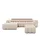 Livora Eckcouch Chenille 2-Sitzer Beige